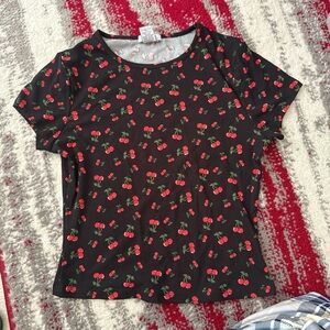 Cherry print top size small